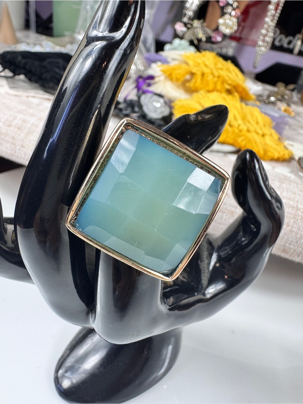Rue21 Mint Green Square Ring Size 6